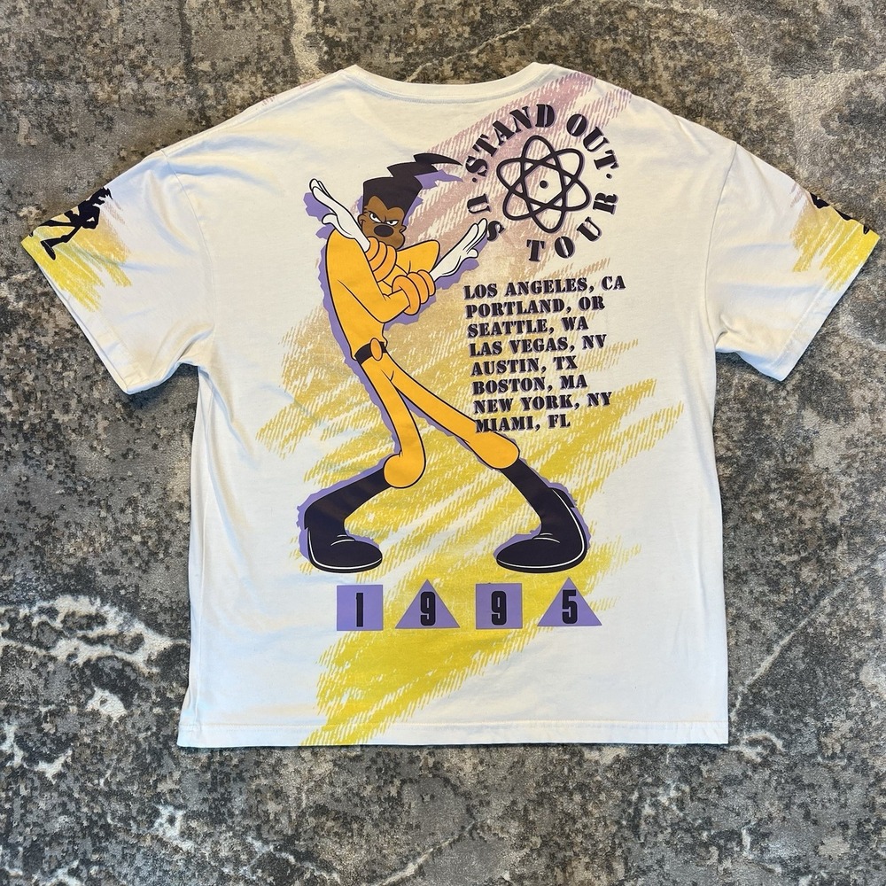 Disney Powerline 1995 Stand Out US Tour Shirt A Goofy Movie Tee Unisex Size XL - Picture 14 of 16